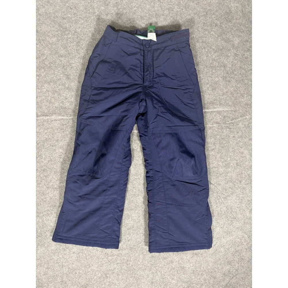 LL Bean Kids Navy Blue Insulated Snow Pants Ski Bibs Size 6X-7 0KNM3